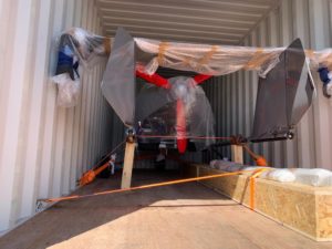 Crating machine & rotor (into the container)