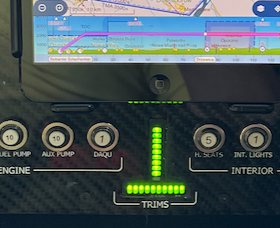 Indicator for electric trims